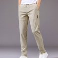 thumbnail image 4 of Pantalon Homme Taille Élastique Polyester Tendance Décontracté avec Cordon de Serrage pour Rue Noir m, 4 of 10