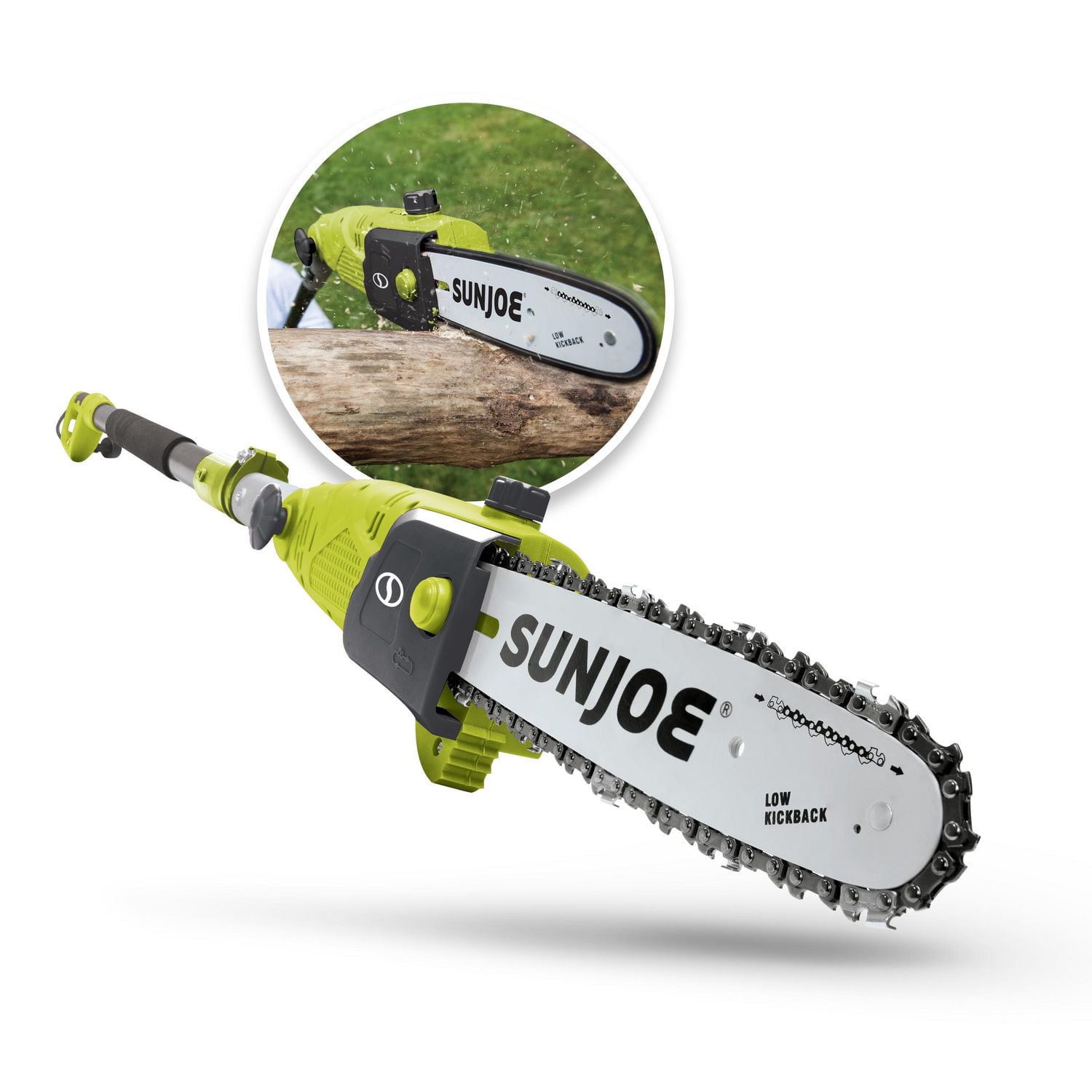 Sun Joe SWJ803E Scie à chaîne électrique multi-angle, 10 pouces, 8,0 A (vert)