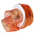 thumbnail image 2 of Morex Ribbon Ruban Enchanteur Filaire en Nylon, 2-1/2 Pouces x 50 yd, Rouge/or, 2 of 3