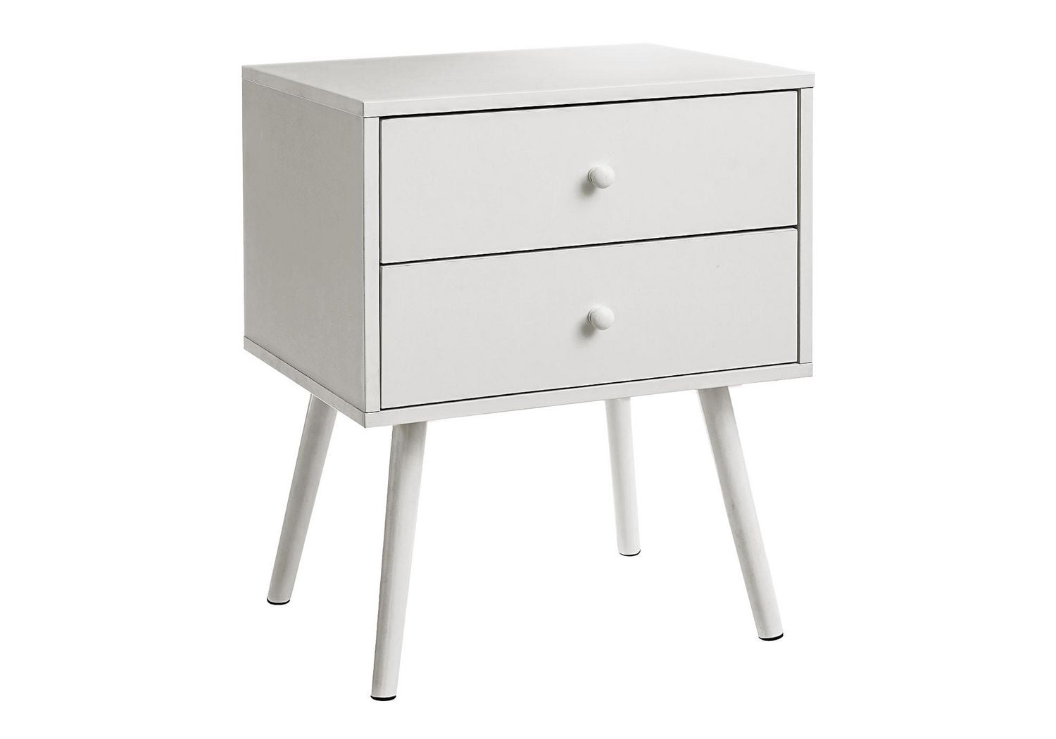 Monarch Specialties  Table D'appoint, Chambre À Coucher, Bout, Salon, Table De Nuit, Table D'appoint, Tiroir De Rangement, Stratifié Blanc, Moderne, Contemporain