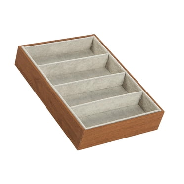 Support en Bois pour Lunettes, Contenant à 4 Compartiments, Plateau pour Bijoux, Présentoir de Lunettes de Soleil, Étagère de Rangement pour Lunettes de Soleil, Présentoir à Lunettes, Couleur Bois