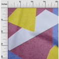 thumbnail image 2 of oneOone Silk Tabby Dark Magenta Fabric Geometric Abstract Random Shapes Sewing Craft Projects Fabric Prints By Yard 42 Inch Wide, 2 of 4