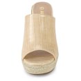 thumbnail image 2 of BLISSFUL STEP Women's Slip-On Platform Wedge Heel Wedge Sandals, 2 of 7