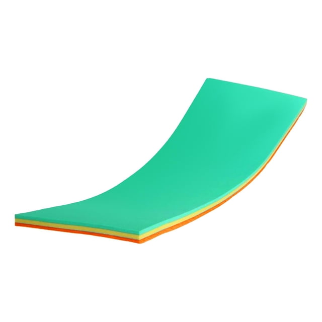 Almencla Floating Water Mat 3 Layer Blanket Floating Pad for River Swimming Pool Lake Yellow Green Orange