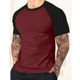 thumbnail image 2 of Plebaso Men's Color Block Tee Shirts Short Sleeve Crew Neck Casual T-Shirts Pullover Summer Tops for Men, 2 of 6