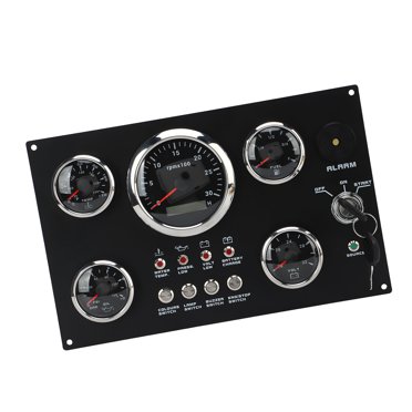 Fuel Level Oil Pressure Water Temp Gauge,Digital Gauge Cluster Panel Digital Dash Panel Oil Volt Water Pressure Gauge Solid Performance