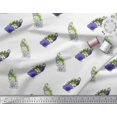 thumbnail image 2 of Soimoi Satin Silk Fabric Swirl & Floral Block Print Fabric by Yard 42 Inch Wide, 2 of 3