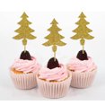 thumbnail image 1 of Darling Souvenir| Christmas Tree Cupcake Toppers| Dessert Decorations - Pack Of 20, 1 of 6