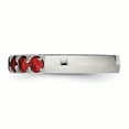 thumbnail image 3 of Stainless Steel Polished Red CZ 4.00mm Band Size 7, 3 of 7