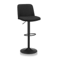 thumbnail image 1 of Bouclair Tabouret de Bar Réglable en Tissu et Métal Noir, 1 of 10