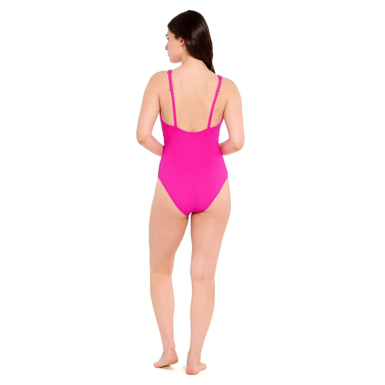 Maillot de bain une pièce Captiva texturé avec découpe à l’avant pour femme