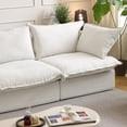 thumbnail image 4 of Sodrens Modular Sectional Sofa,Modern Linen Fabric Couch Free Combination Sofa,2-Seat Sofa for Living Room,White, 4 of 10