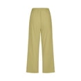 thumbnail image 4 of Cameland Womens Capri Pants Cotton Linen Elastic Waisted Drawstring Casual Cropped Trousers with Pockets, 4 of 4