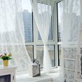 thumbnail image 4 of XZNGL Window Curtains Flower Sheer Curtain Tulle Window Treatment Voile Drape Valance 1 Panel Fabric, 4 of 6