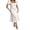 Brown White, variant on Honganda Women Summer Midi Dress Casual Short Puff Sleeve Floral Print A-Line Dress Elegant Flowy Dress