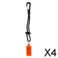 thumbnail image 1 of DYNWAVECA Sifflet d'Urgence 4x avec Lanière à Clip pour Kayak Bateau Extérieur 4 Pcs, 1 of 6