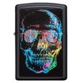 thumbnail image 2 of Zippo Briquet de Poche à Tête de Mort Colorée Noir Mat, 2 of 4