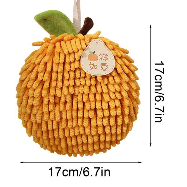 Towels for Bathroom,Fuzzy Ball Hand Towel with Hanging Loop for Bathroom Cute Fruit Decorative Ball Towel Soft Absorbent Ball Towel Sets for Kitchen Bathroom,Hand Towels for Bathroom