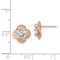 thumbnail image 2 of 10K Tiara Collection Rose Gold Polished CZ Post Earrings 10YC389R, 2 of 2