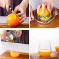 thumbnail image 4 of Ganfancp Hand Juicer, Lemon Juicer, Stainless Steel Lemon Orange Squeezer Juicer Hand Manual Press Kitchen Juice Maker Orange Juicer Squeezer, 4 of 7