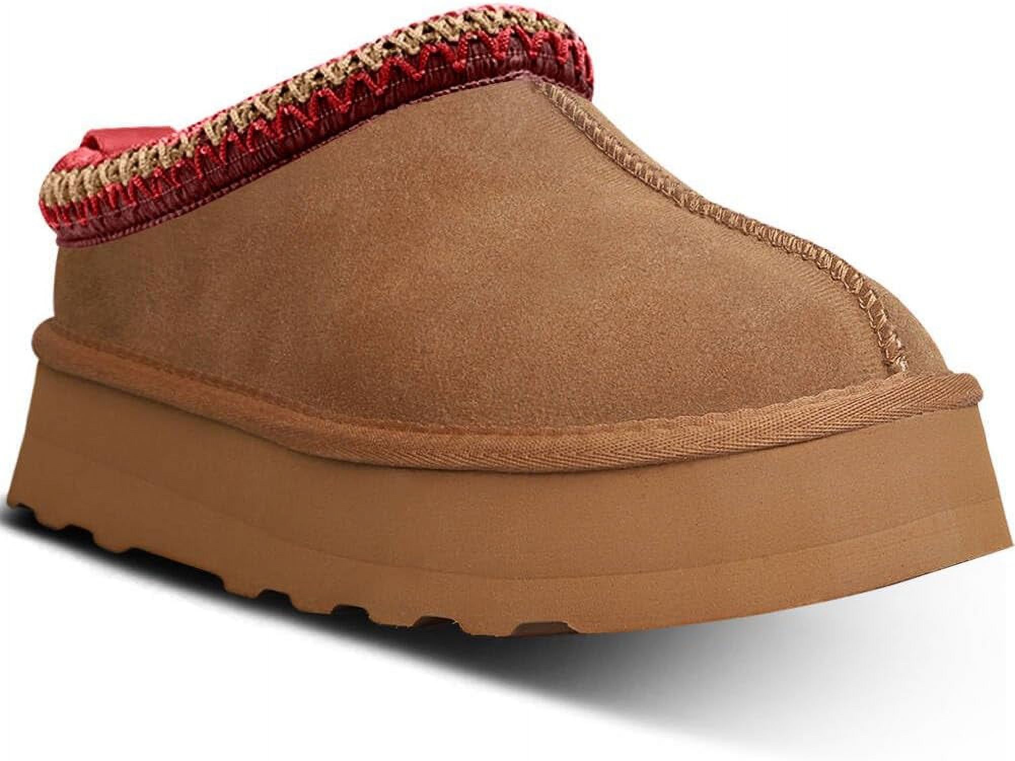 HSHDLDF Bottes Mini à Plateforme pour Femmes Pantoufles pour Femmes Pantoufles d'Intérieur à Enfiler Doublées de Fourrure en Molleton Bottines Courtes en Suède