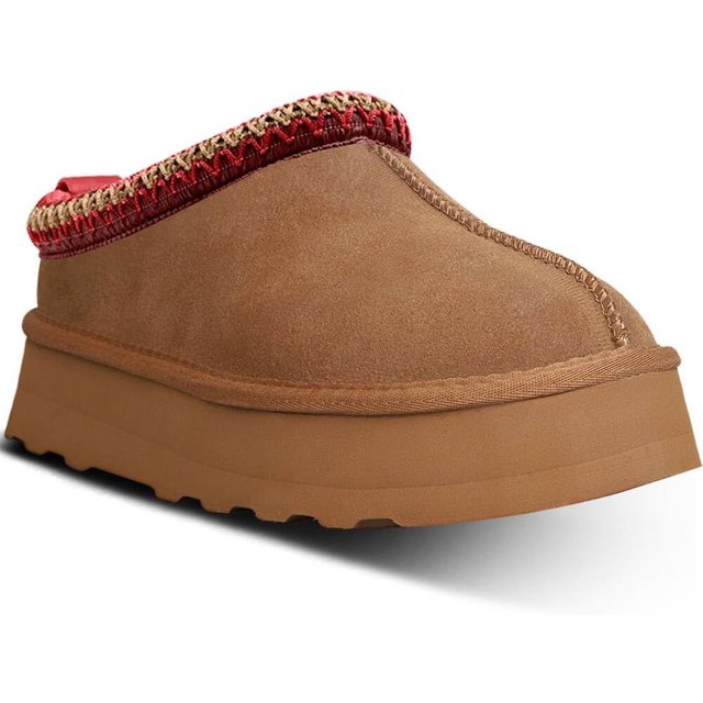 HSHDLDF Bottes Pantoufles Mini à Plateforme pour Femmes, Conçues avec une Doublure en Molleton de Fourrure et un Matériau en Suède. Ces Bottines Courtes à la Cheville Présentent un design à Enfiler et une Semelle Extérieure en EVA durable, Idéales pour une Utilisation Intérieure et Extérieure. Fabriquées avec 100 % de shearling Australien pour l'Évacuation de l'Humidité et la Régulation de la Température, Parfaites pour un Confort Toute l'Année.