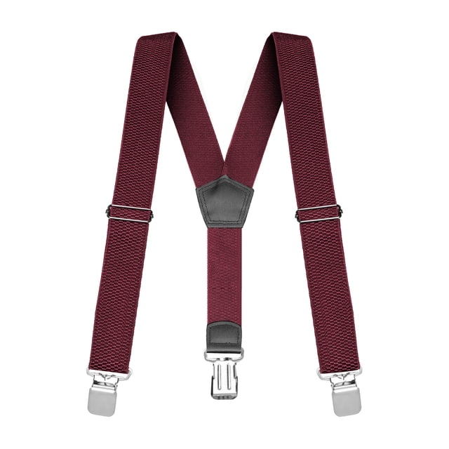 Buyless Fashion Bretelles Texturées Robustes pour Hommes - Sangles Ajustables de 48 Pouces 1 1/4 Pouces - Forme en Y