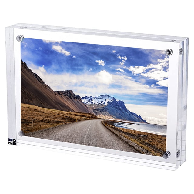 Transparent Acrylic Photo Frame Magnetic Poster Display Stand