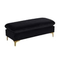 thumbnail image 3 of Meridian Furniture Naomi Pouf en Velours Noir, 3 of 5