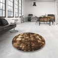 thumbnail image 4 of Ahgly Company Tapis d'Intérieur Lavable à la Machine, Carré, Transitionnel, Rouge Nuit, Tapis de Zone, 4 Pieds Carré, 4 of 7