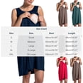 thumbnail image 2 of Robe pour Femmes, Robe d'Allaitement à Manches Courtes et Col Rond pour l'Accouchement, Rayonne Spandex Respirante, Nuisette Trapèze, 2 of 7