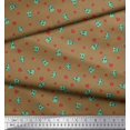 thumbnail image 3 of Soimoi Modal Satin Fabric Heart & Pizza Slice Food Print Sewing Fabric Yard 42 Inch Wide, 3 of 3