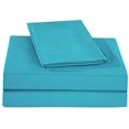 thumbnail image 2 of Drap Plat Turquoise Uni 100 pour Cent Coton Pur Ultra Doux Drap Plat 1 Pce (Très Grand, Turquoise), 2 of 2