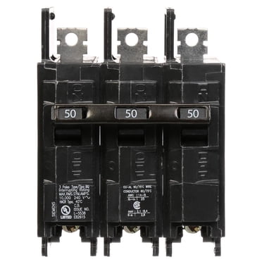 BQ3B050 - Siemens 50 Amp 3 Pole 120/240V BQ Bolt-On Circuit Breaker