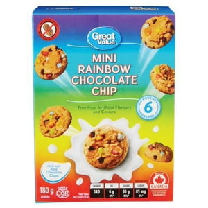 Mini Cookies pour puces au chocolat arc-en-ciel