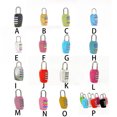 thumbnail image 3 of QualitChoice Office School 4-digit Combination Lock Camping Portable Suitcase Luggage Locker Drawer Gate Door Resettable Padlock Dark red 1Set, 3 of 6