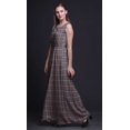 thumbnail image 3 of Bimba Check Ladies Round Neck Sleeveless Long Tank Casual Maxi PrintDress-XXX-Large, 3 of 6