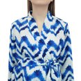 thumbnail image 2 of Bimba Robe de Maternité Imprimée Shibori Bleue avec Ceinture Vêtements de Nuit-6, 2 of 5