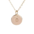 thumbnail image 1 of Collier Pendentif Rond en Forme de Pièce Alphabet Femme Chandail Disque Chaîne de Cou Fille Femme Cadeau Bijou Féminin, 1 of 8