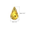 thumbnail image 2 of Unique Bargains 20Pack Teardrop Sew on Rhinestone - 8x5mm Glass Teardrop Crystal Rhinestones in Gold Prong Setting (Yellow), 2 of 7