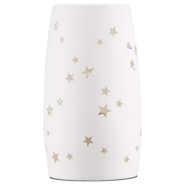 Bouclair White Star Cutout Ceramic Table Lamp