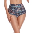 thumbnail image 4 of RELLECIGA Women's High Waisted Ruched Bikini Bottom, 4 of 6