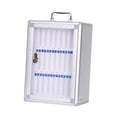 thumbnail image 2 of Esquirla Phone Storage Cabinet Aluminum Alloy Transparent Door Dormitory Phone Locker 24 Slots, 2 of 8