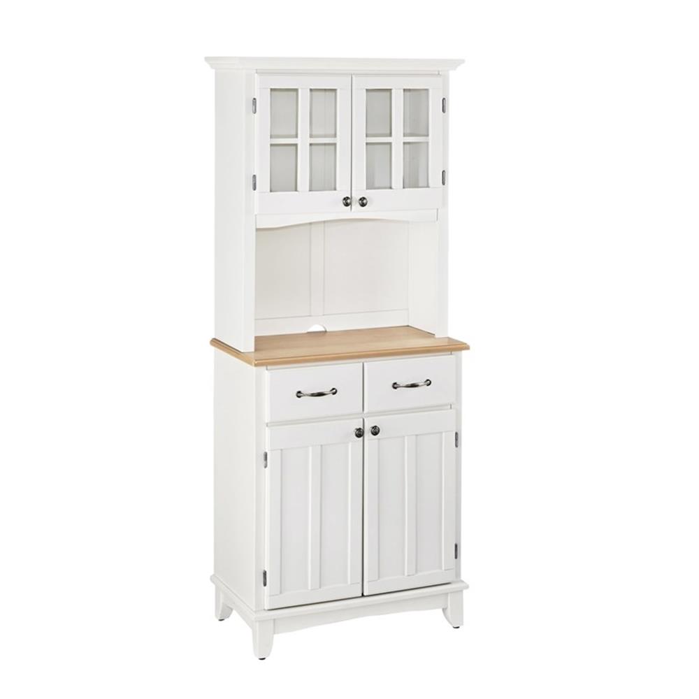 Homestyles Buffet of Buffets Wood Buffet with Hutch in Off White