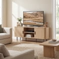 thumbnail image 2 of HOMCOM Meuble Télé pour Téléviseurs jusqu'à 65 Pouces avec Rangement, Ton Chêne, 2 of 10