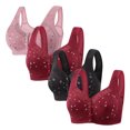 thumbnail image 1 of Fall/Winter Savings! Srobpty Womens Wireless Push Up Bras , 4PC Woman's Comfortable Lace Breathable Bra Underwear No Rims, 1 of 3