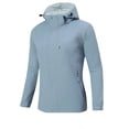thumbnail image 2 of Sentmoon Womens Lightweight Jackets Oversized Hooded Neck Long Sleeve Coat for Women Zipper Solid Color Windproof Waterproof Womens Fall Clothes with Pockets Fall and Winter, 2 of 5