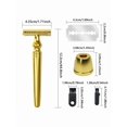thumbnail image 3 of Waysh Elegant Safety Razor Set, Gold, w/Stand & Blades, 3 of 6