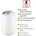 thumbnail image 3 of Bathroom Trash Can, Small Bathroom Trash Can, Swing Lid, 6.5L Capacity, Unbreakable Plastic,, 3 of 4