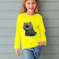 thumbnail image 5 of RXIRUCGD Chemises à Manches Longues pour Filles, Col Rond Mignon, Blouses Décontractées Élégantes (Jaune, Taille : 13 Ans), 5 of 5